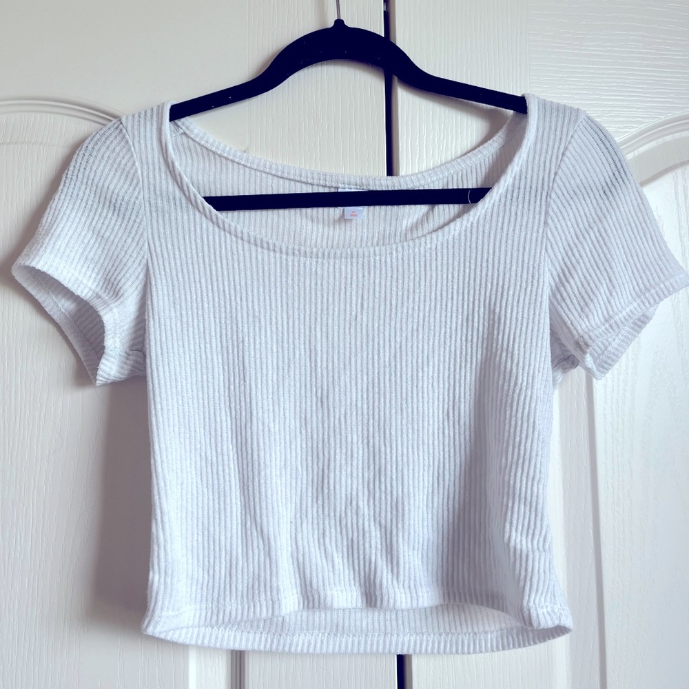 White crop top